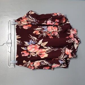 LADIES BILLABONG STRAPLESS FLORAL TOP off shoulders size medium